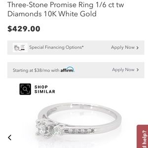 Three-Stone Promise Ring Diamonds 10K White Gold